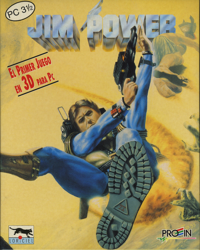 Jim Power in Mutant Planet box art for Super Nintendo